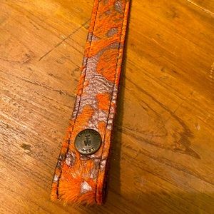 Two Bar West Purse Strap - Leather + Faux Fur